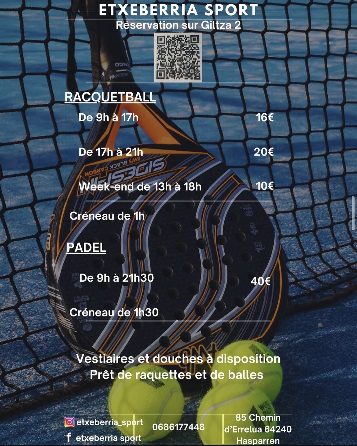 Racquetball Padel Etxeberria Hasparren