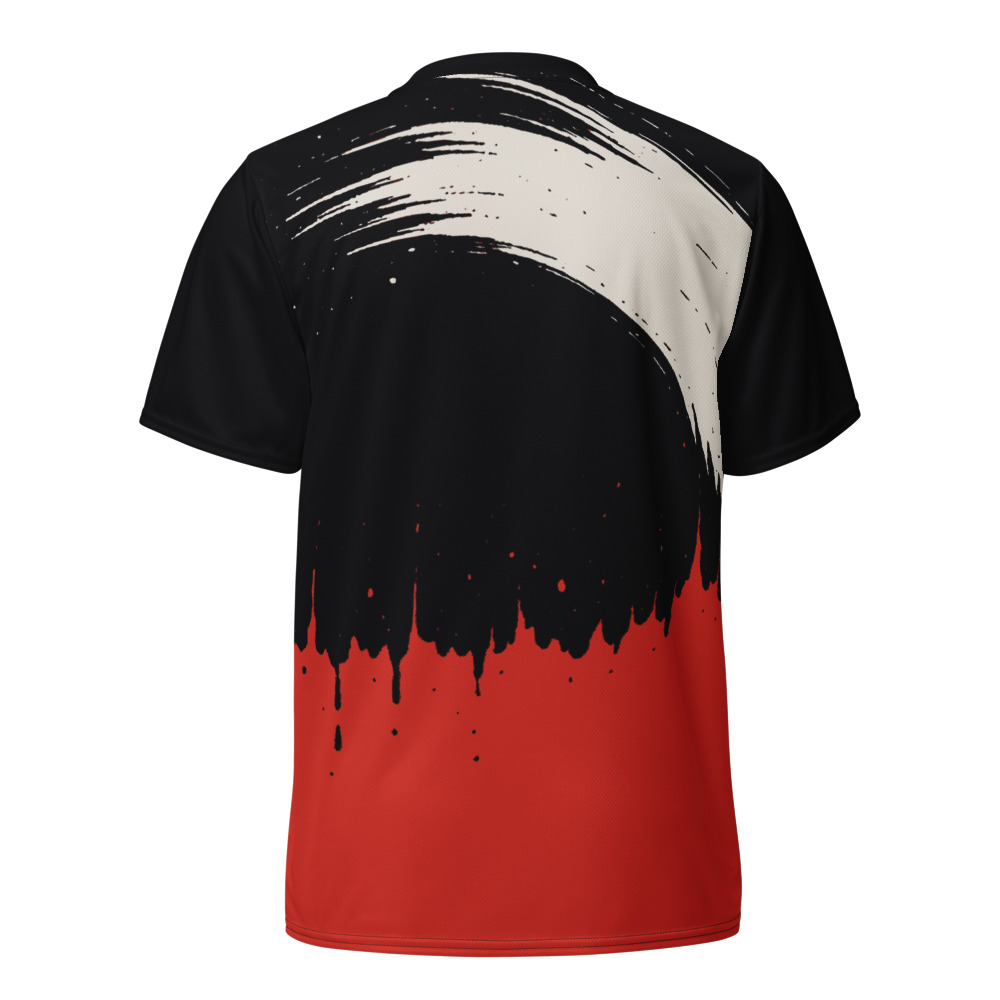 Maillot Padel Valencia, Noir, blanc et rouge, dos