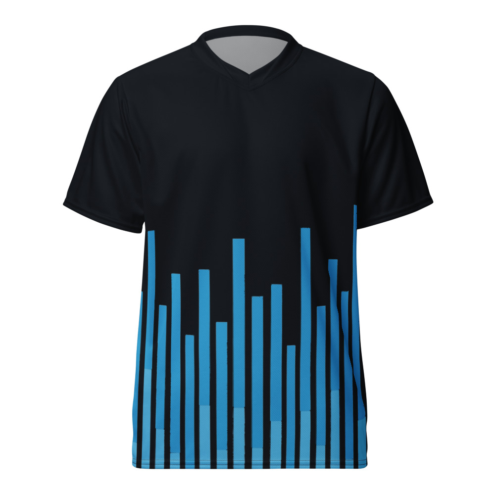 Maillot Padel Ibiza, Noir et cyan, avant