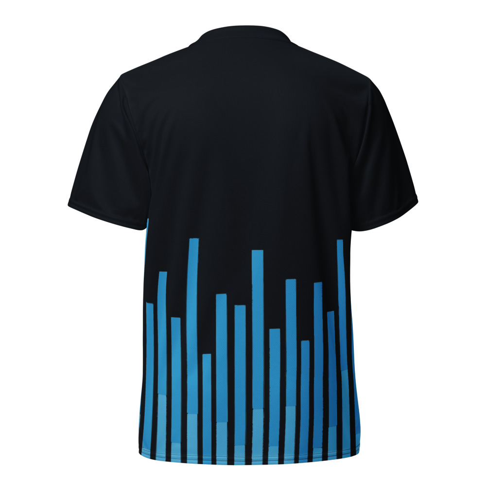 Maillot Padel Ibiza, Noir et cyan, dos