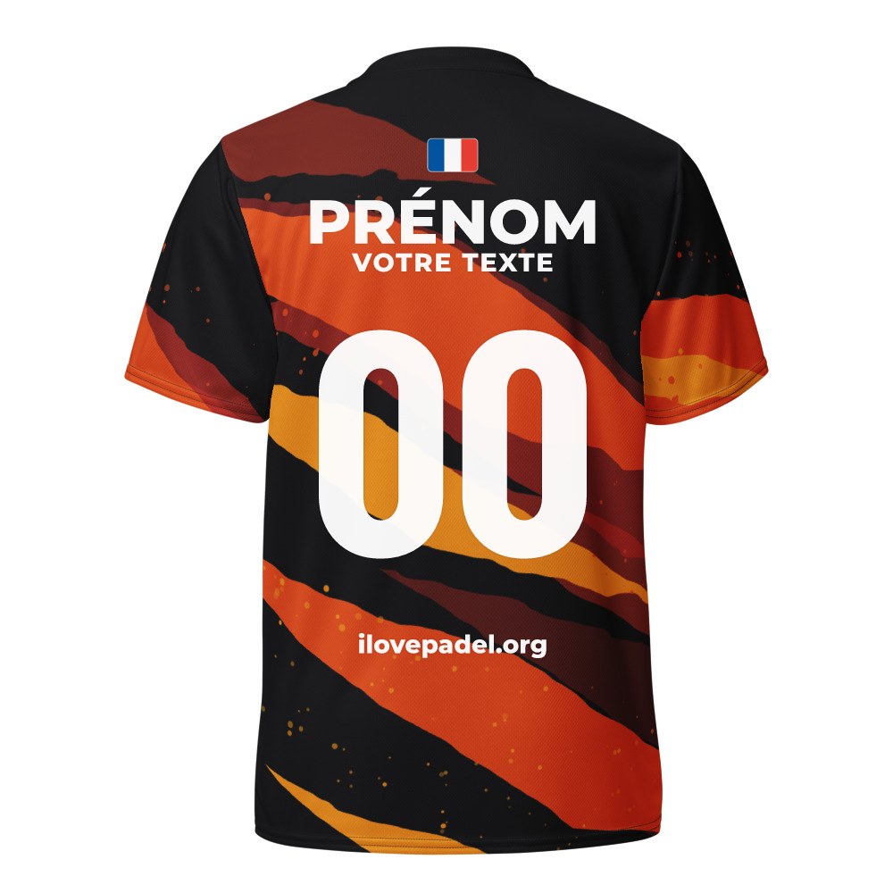 Maillot Padel Tarifa, Noir et feu