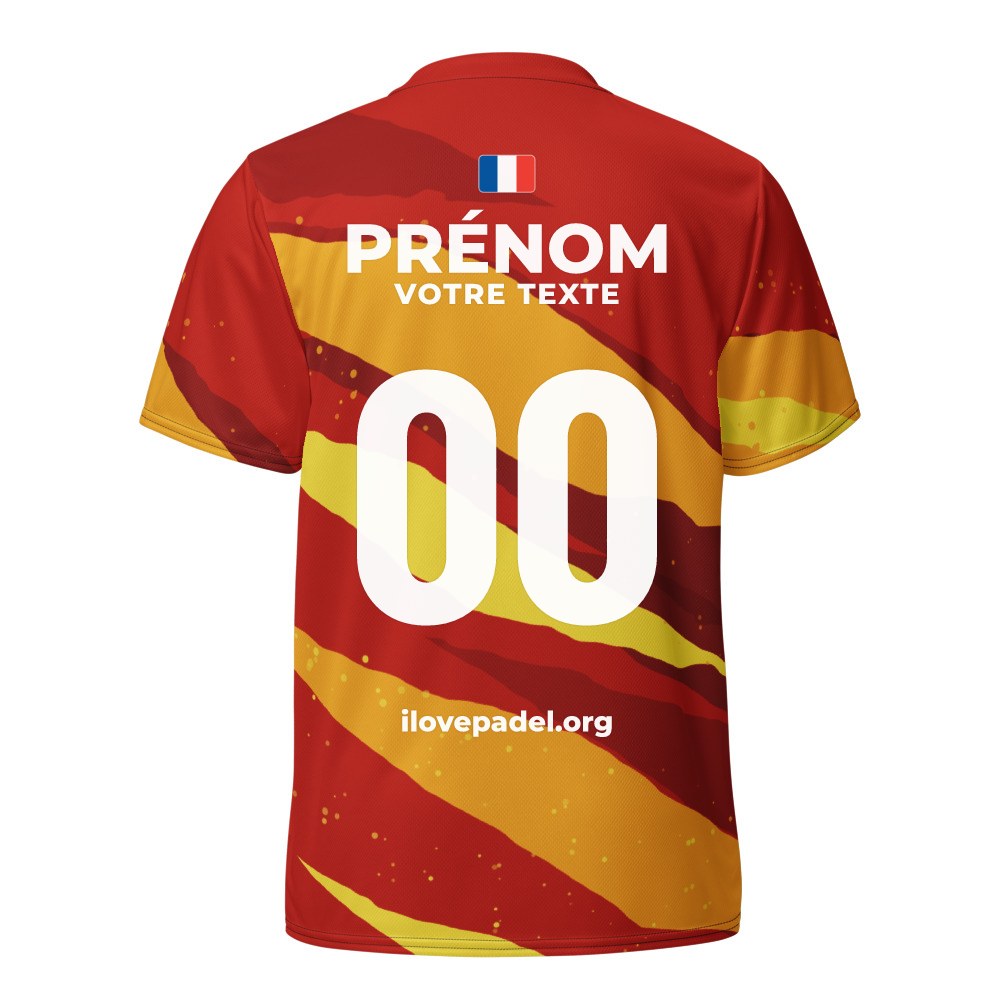 Maillot Padel Tarifa, Rouge et or
