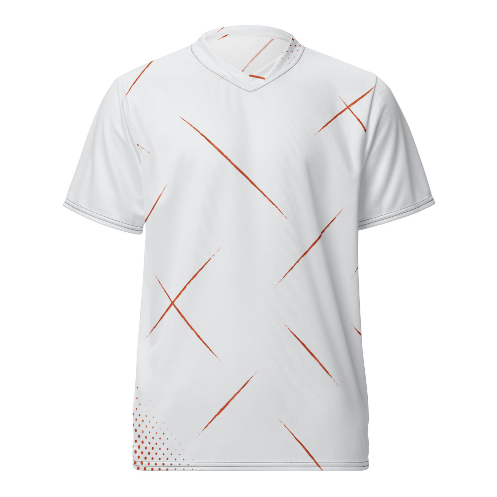 Maillot Padel Tarragona, Blanc et rouge, avant