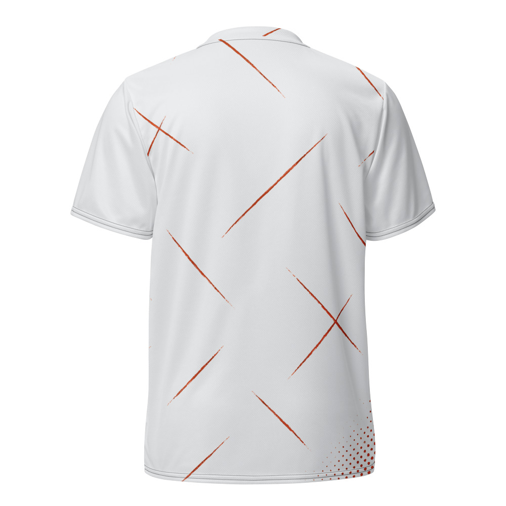 Maillot Padel Tarragona, Blanc et rouge, dos