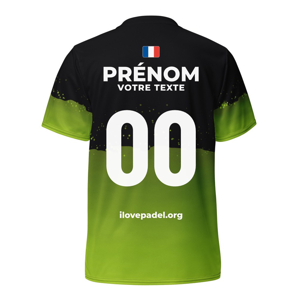 Maillot Padel Séville, Noir et jaune balle