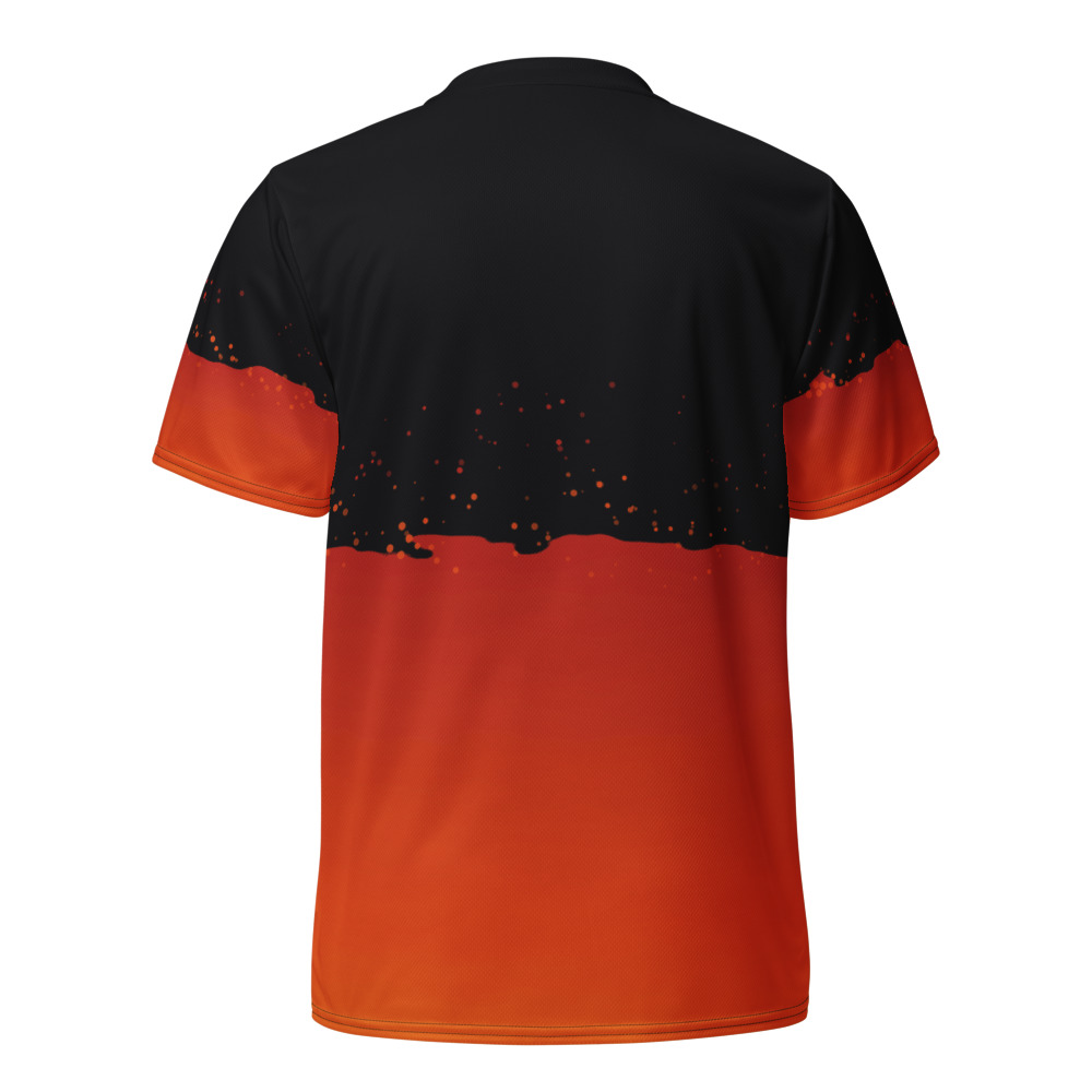 Maillot Padel Séville, Noir et feu, dos