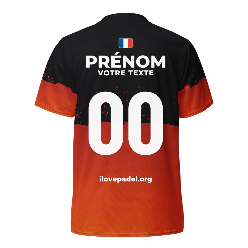 Maillot Padel Séville, Noir et feu