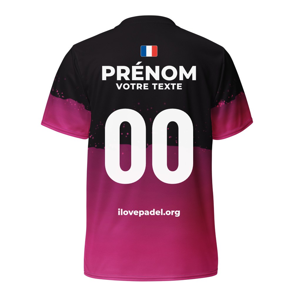 Maillot Padel Séville, Noir et rose
