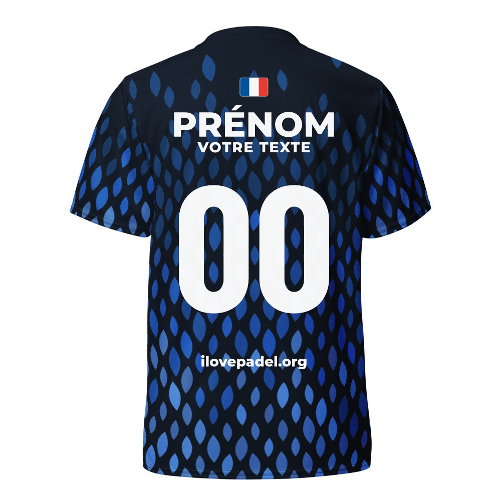 Maillot Padel Dragón, Noir et bleu court