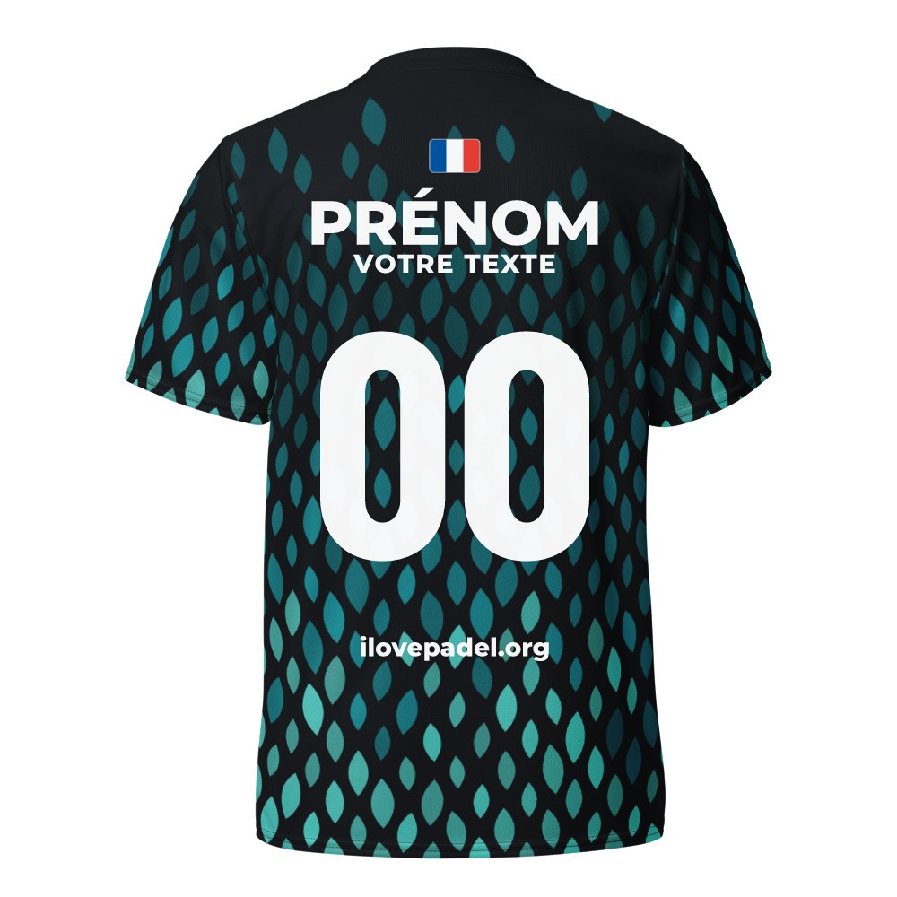 Maillot Padel Dragón, Noir et turquoise