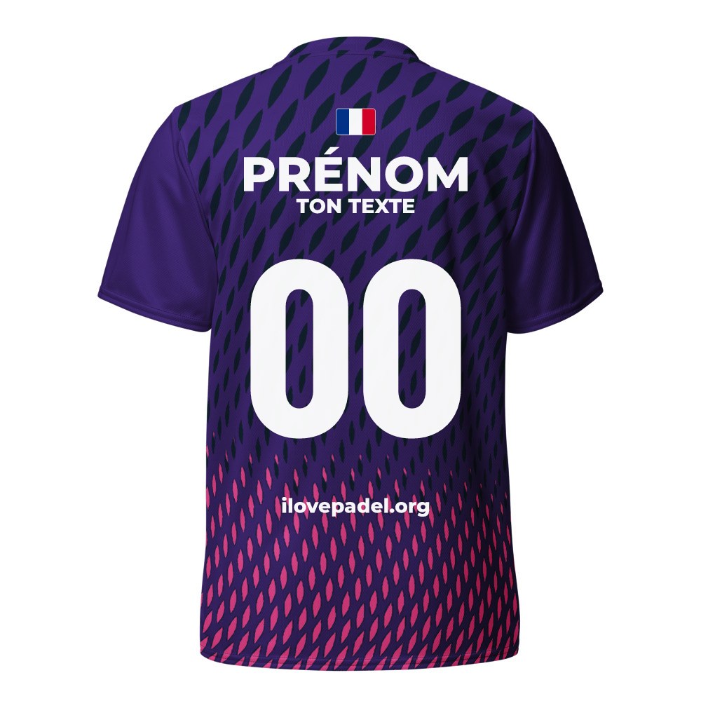 Maillot Padel Sunset, dos personnalisé