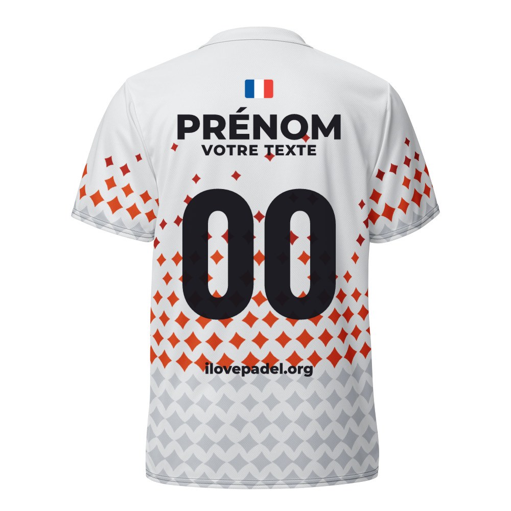 Maillot Padel Estrella, Blanc et rouge