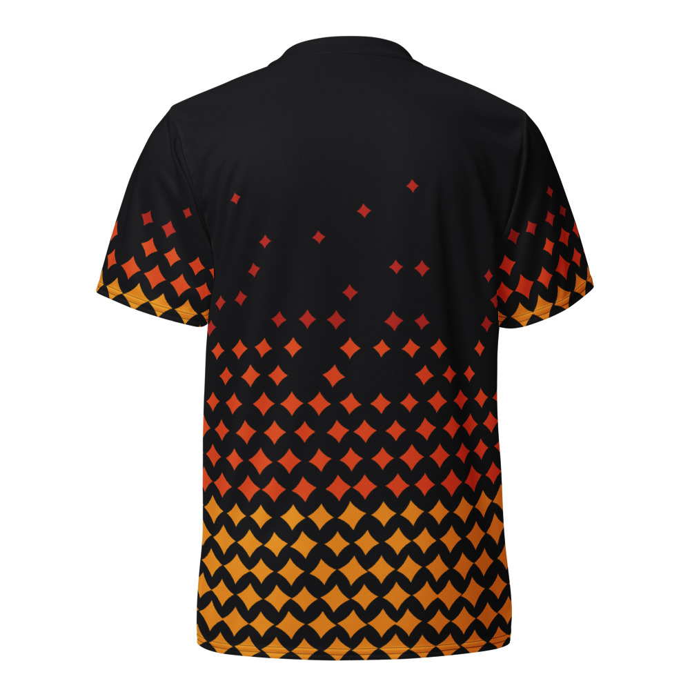 Maillot Padel Estrella, Noir et feu, dos