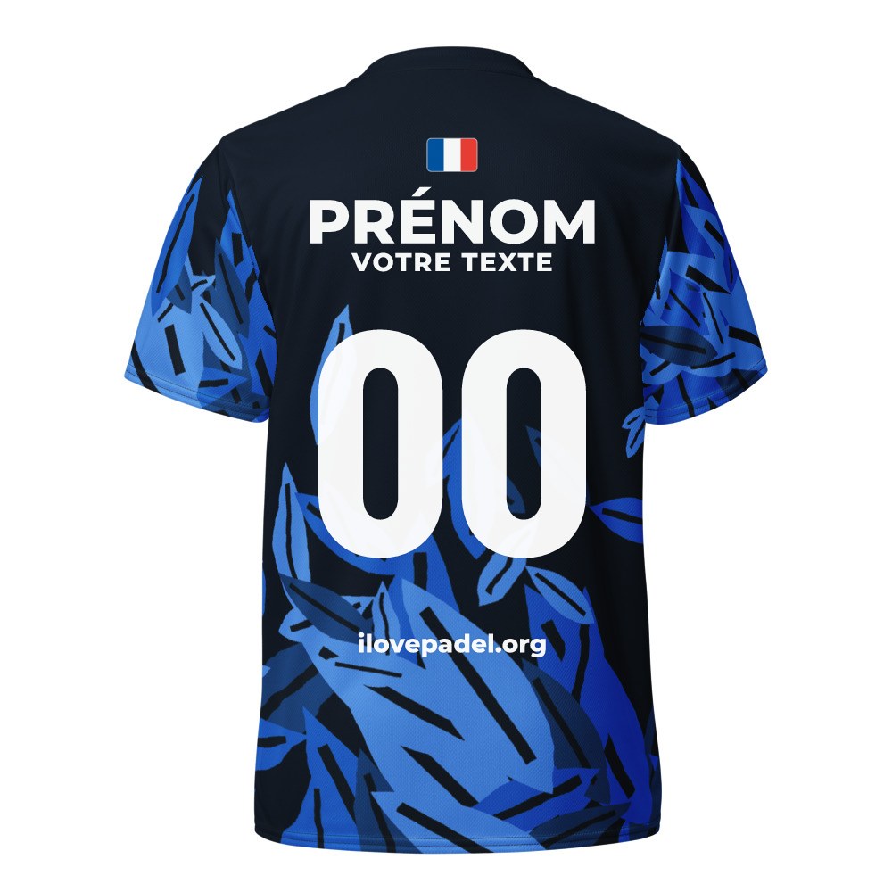 Maillot Padel Tulum, Noir et bleu court