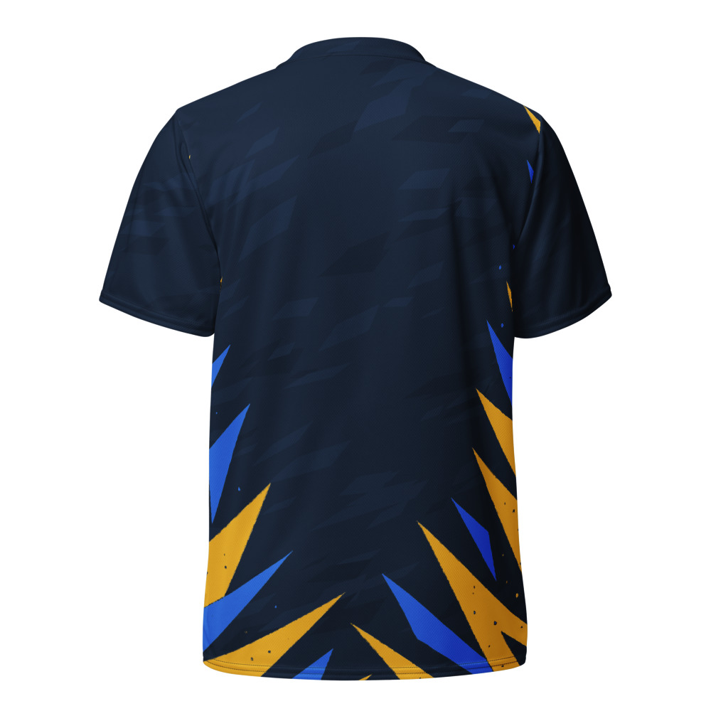 Maillot Padel Lisboa, Marine, or et bleu, dos
