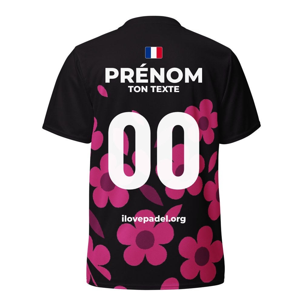 Maillot Padel Flor, dos personnalisé