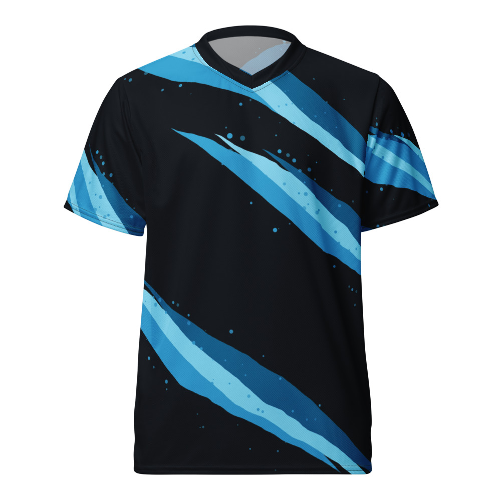 Maillot Padel Jaguar, Noir et cyan, avant