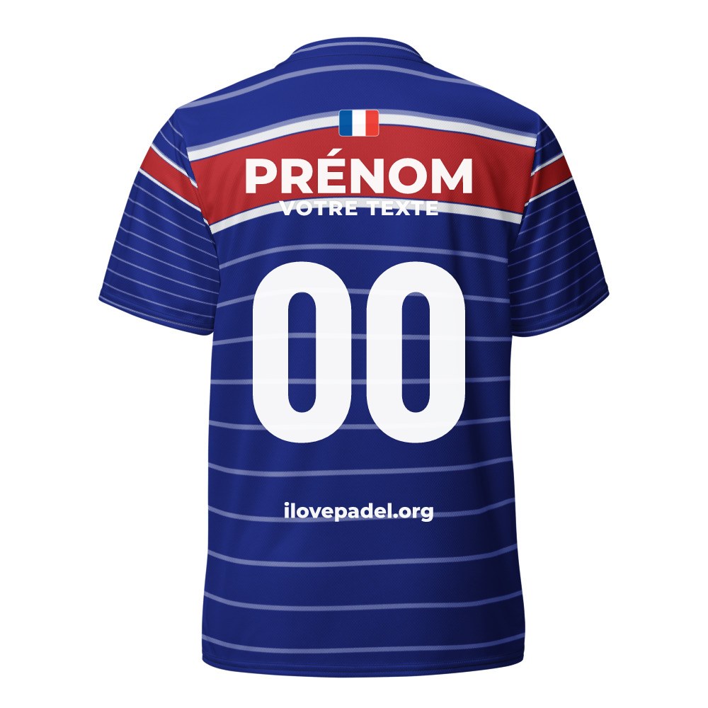 Maillot Padel Capitaine, Bleu France
