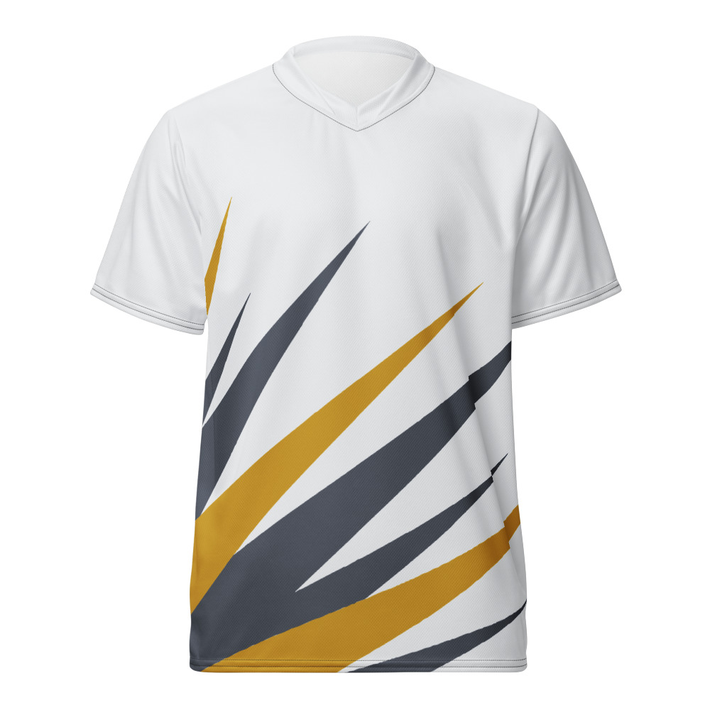 Maillot Padel Granada, Blanc, or et gris, avant