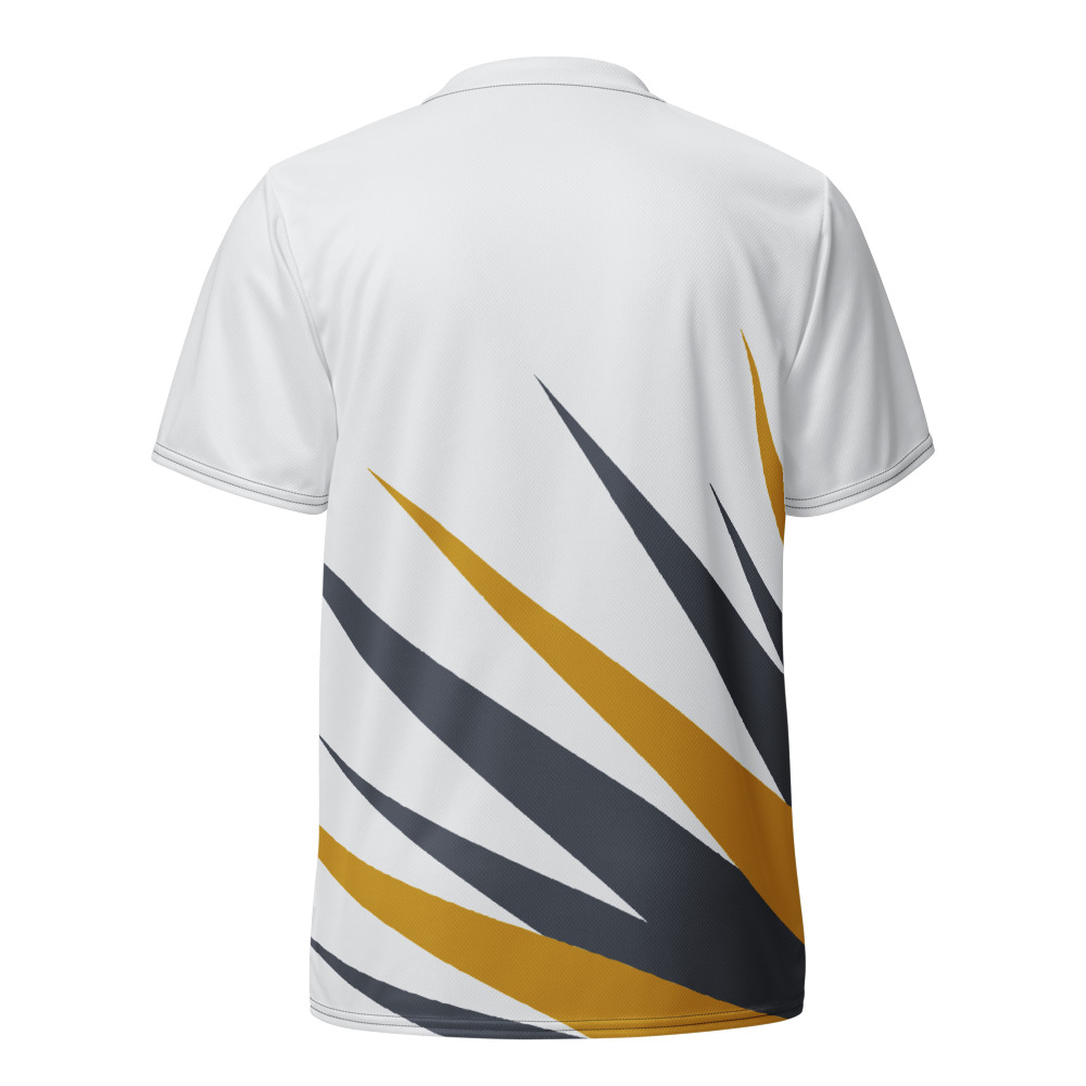 Maillot Padel Granada, Blanc, or et gris, dos