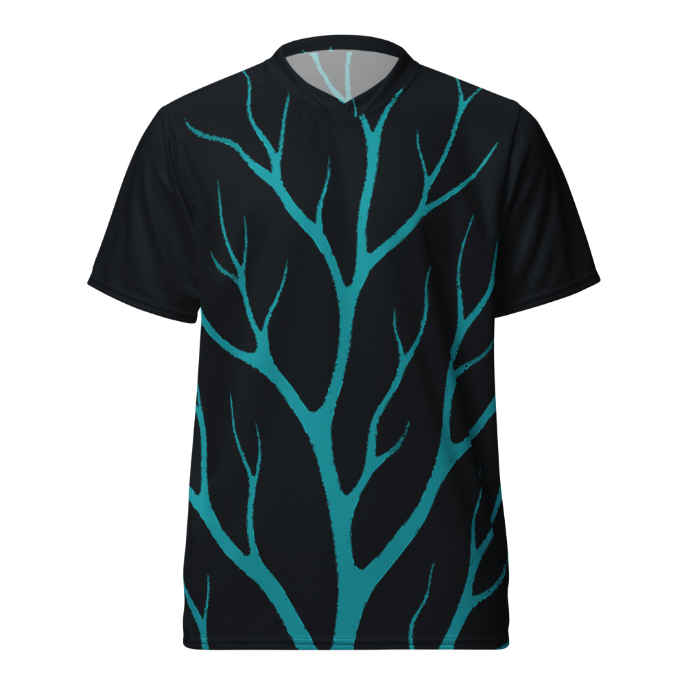 Maillot Padel Raíz, Noir et turquoise, avant