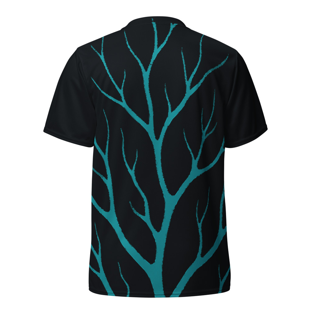 Maillot Padel Raíz, Noir et turquoise, dos