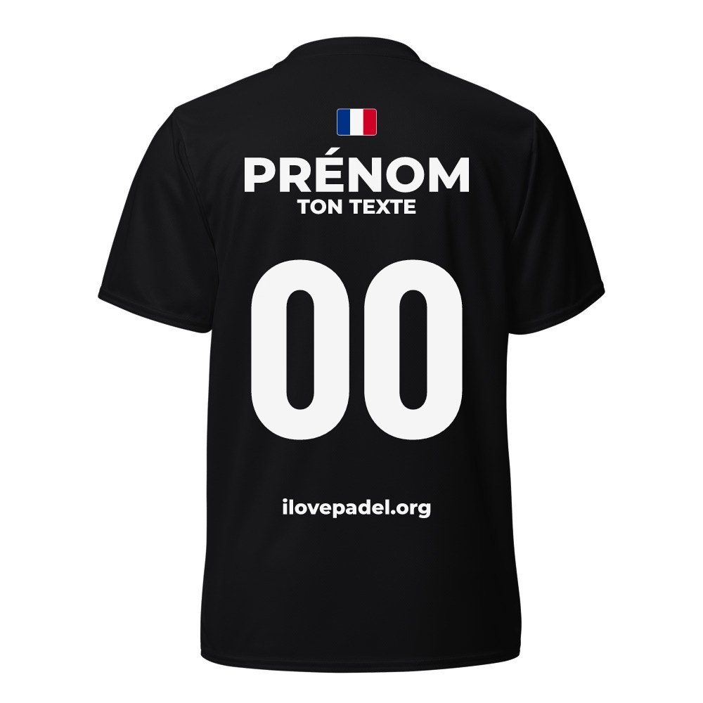 Maillot Padel Essentiel, dos personnalisé